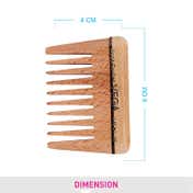Vega Handmade Wooden Hair Comb with Wide Tooth for Men and Women (HMWC-05) (25 g)