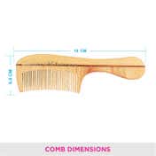 Vega Handmade Boutique Wooden Hair Comb for Men and Women (HMWC-06) (39 g)