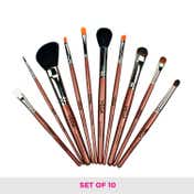 Vega Makeup Brush Set with Black Leather Case Set of 10 (LK-10) (316 g)