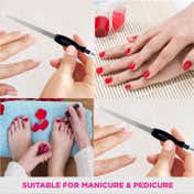 VEGA Nail File with Cuticle Trimmer Dual-Sided Nickel-Plated Nail Filer for Nail Shaping  (NFT-06)