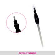 VEGA Nail File with Cuticle Trimmer Dual-Sided Nickel-Plated Nail Filer for Nail Shaping  (NFT-06)