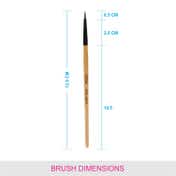 Vega Lip Liner with Wooden Handle and Natural Animal Synthetic Hair (EV-15) (8 g)