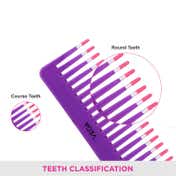 Vega Lilac Shampoo Comb India's No.1 Hair Comb Brand for Detangling Hair Purple (1268) (32 g)