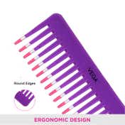 Vega Lilac Shampoo Comb India's No.1 Hair Comb Brand for Detangling Hair Purple (1268) (32 g)
