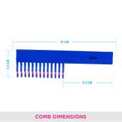 Vega Shampoo Comb India's No.1 Hair Comb Brand with Wide Tooth Blue (1269) (32 g)