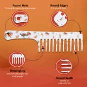 Vega Bloomy Shampoo Hair Comb India's No.1 Hair Comb Brand for Men and Women (DC-1268H) (36 g)