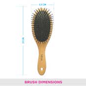 Vega Wooden Bamboo Cushion Brush India's No.1 Hair Brush Brand for Men and Women (E2-CBB) (63 g)