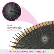Vega Wooden Bamboo Cushion Brush India's No.1 Hair Brush Brand for Men and Women (E2-CBB) (63 g)