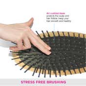 Vega Wooden Bamboo Cushion Brush India's No.1 Hair Brush Brand for Men and Women (E2-CBB) (63 g)
