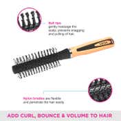 Vega Round Hair Brush for Adding Curls Volume in Hair for Men and Women (E2-RB ) (120 g)