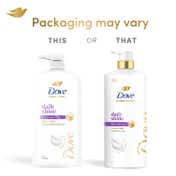 Dove Daily Shine Shampoo 1L with Dove Relaxing Shea Butter Body Wash Combo