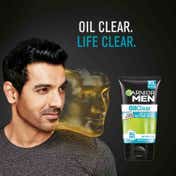 Garnier Men Oil Clear Face Wash, Clay D-Tox Deep Cleansing Icy Face Wash for Oily Skin (Pack of 2)