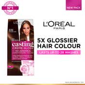 L'Oreal Paris Casting Creme Gloss Hair Color, 535 Chocolate, 87.5g+72ml