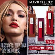 Maybelline New York Matte Ink Lipstick, 70 Amazonian + Garnier Micellar Cleansing Water Combo