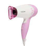 Vega Insta Glam Foldable 1000 Watts Hair Dryer with 2 Heat-Speed Settings, Made in India (VHDH-20)