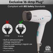 VEGA Insta Wave 1600W Hair Dryer with Cool Shot 3 Heat/ Speed Setting Detachable Nozzle (VHDH-22)
