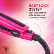 Vega Trendy Hair Straightener with Temperature Setting Quick Heatup Auto Shut-off Pink (VHSH-16)