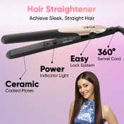Vega Miss Dazzle Styling Set for Women Hair Straightener with 19mm Barrel Hair Curler VHSS-02(549 g)