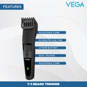 Vega Men T3 Beard Trimmer for Men with 90 Mins Run-time and 20 Length Settings (VHTH-19) (240 g)