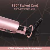 Vega K-Shine Hair Straightener for Women Keratin Infused Ceramic Plates, 210°C Temperature (VHSH-28)