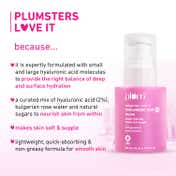 Plum 2% Hyaluronic Acid Face Serum With Bulgarian Rose - Instant Deep Hydration & Plump Skin (30ml)