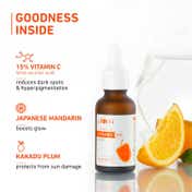 Plum 15% Vitamin C Glow Face Serum Dermat Tested Fight Dark Spots, Pigmentation & Dull Skin (20ml)
