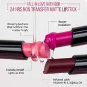 Insight Cosmetics 24 Hrs Non Transfer Matte Lipstick - 10 Pinkity Pooh (3 g)