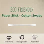 Tulips Cotton Buds, Paper Stick in Resealable Bag - (100Pcs)