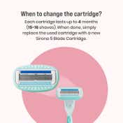 Sirona Reusable 4 Blade Cartridge Hair Removal Body Razor For Women