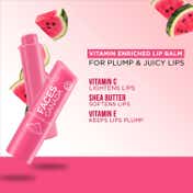 Faces Canada Color Lip Balm - Watermelon 02, Pink Tint, SPF 15, 12 HR Moisturization (4.5 g)