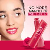 Faces Canada Color Lip Balm - Rose Petal 03, Red Tint, SPF 15, 12 HR Moisturization (4.5 g)