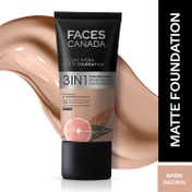 Faces Canada 3in1 All Day Hydra Matte Foundation + Moisturizer + SPF 30 - Warm Natural 021 (25 ml)