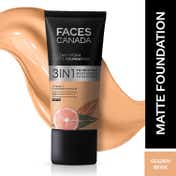 Faces Canada 3in1 All Day Hydra Matte Foundation + Moisturizer + SPF 30 - Golden Beige 032 (25 ml)