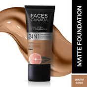 Faces Canada 3in1 All Day Hydra Matte Foundation + Moisturizer + SPF 30 - Warm Sand 042 (25 ml)