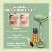 House of Beauty Jade Roller Kit -Toning, Tightening, Lymphatic Drainage, Depuffing Eyes (3 Pcs)