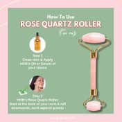 House of Beauty Rose Quartz Roller Kit For Toning, Tightening, Depuffing Face & Undereyes (3 Pcs)