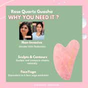 House of Beauty Rose Quartz Guasha Tool Kit For Double Chin, Jawline, Contour & Shapes Nose (3 Pc)