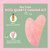 House of Beauty Rose Quartz Guasha Tool Kit For Double Chin, Jawline, Contour & Shapes Nose (3 Pc)