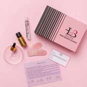 House of Beauty Rose Quartz Guasha Tool Kit For Double Chin, Jawline, Contour & Shapes Nose (3 Pc)