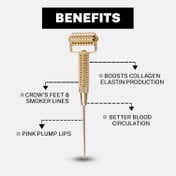 House of Beauty Gold Collagen Roller W-T Acupressure Point Press For Plumping & Fine Lines (1 Pc)