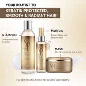 SP LuxeOil Keratin Protect Shampoo for Dry & Damaged Hair (200 ml)