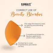 Insight Cosmetics Beauty Blender Sponge Applicator - Orange (1Pc)