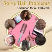 Majestique Hair Round Brush for Blow Drying and Hair Styling with Nylon Bristles - Color May Vary