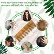 Majestique Wooden Wide Tooth Comb, Ideal for Detangling and Styling All Hair Types