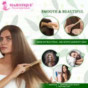Majestique Wooden Wide Tooth Comb, Ideal for Detangling and Styling All Hair Types