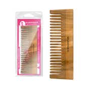 Majestique Wooden Wide Tooth Comb, Ideal for Detangling and Styling All Hair Types