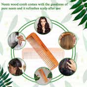 Majestique Wooden Hair Comb With Handle