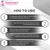 Majestique 7 In1 Manicure and Pedicure Grooming Set, Stainless Steel - Color May Vary