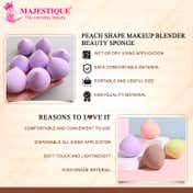 Majestique Make Up Bledner Sponge, Compact Blender Sponge for All Skin Types - Multicolor