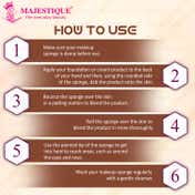 Majestique Make Up Bledner Sponge, Compact Blender Sponge for All Skin Types - Multicolor